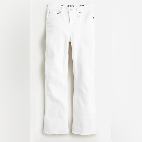 J. Crew Petite 9" demi boot crop jeans BQ303 white wash - Picture 4 of 8